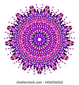 Floral mandala - abstract circular vector graphic design