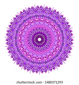 Floral mandala - abstract circular vector graphic design