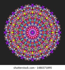 Floral mandala - abstract circular vector graphic design