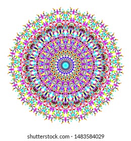 Floral mandala - abstract circular vector graphic design