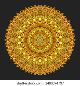 Floral mandala - abstract circular vector graphic design