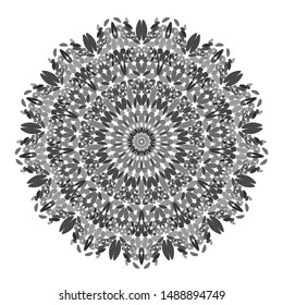 Floral mandala - abstract circular vector graphic design