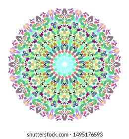 Floral mandala - abstract circular vector graphic design
