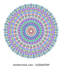 Floral mandala - abstract circular vector graphic design
