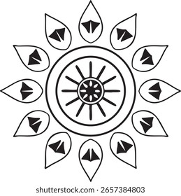 Arte floral del mandala y patrones decorativos