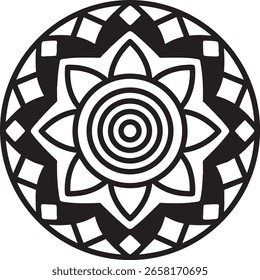 Arte floral del mandala y patrones decorativos