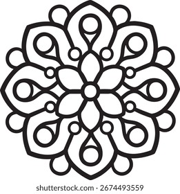 Blumen Mandala Kunst und dekorative Muster