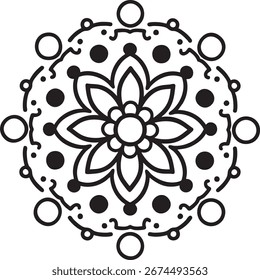 Arte floral del mandala y patrones decorativos