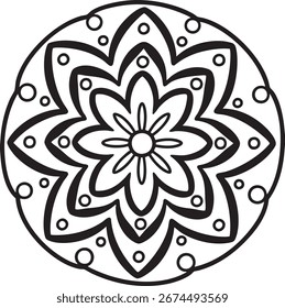 Arte floral del mandala y patrones decorativos