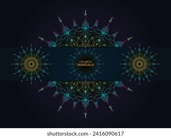 floral mandala art,vector digital template