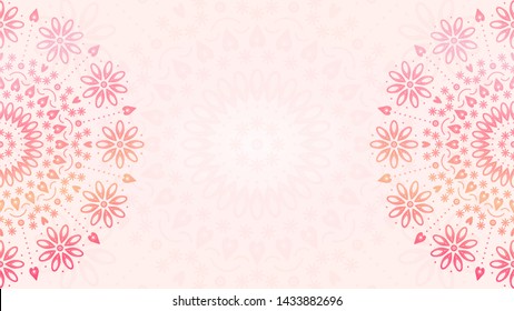 Floral mandala background template. Gradient ornamental pattern for design, textile, fabric, pillow.