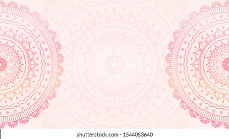 Floral mandala background template. Gradient ornamental pattern for design, textile, fabric, pillow.