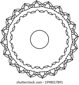 Floral Mandala Coloring Book Page