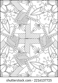 Floral Mandala Coloring Page, Flower Mandala Coloring Page for Adults, mandala flower coloring pages.