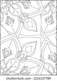 Floral Mandala Coloring Page, Flower Mandala Coloring Page for Adults, mandala flower coloring pages.