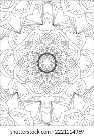 Floral Mandala Coloring Pages, Adult Coloring Pages, Coloring Pages for Kids