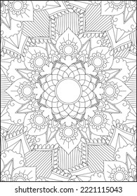 Floral Mandala Coloring Pages, Adult Coloring Pages, Coloring Pages for Kids