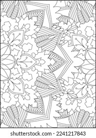 Floral Mandala Coloring Pages,  Flower Mandala Coloring Page, Coloring Page For Adult 