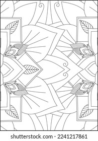 Floral Mandala Coloring Pages,  Flower Mandala Coloring Page, Coloring Page For Adult 
