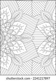 Floral Mandala Coloring Pages,  Flower Mandala Coloring Page, Coloring Page For Adult 