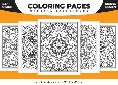 Floral mandala for coloring pages interior. Flower decoration element line art vector. Coloring page interior for kids. Mandala ornament pattern vector. Mandala coloring page.