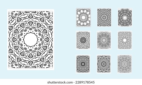 floral mandala coloring pages set
