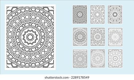 floral mandala coloring pages set