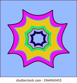Blumenmandala. Dekoratives Element. Östliche Zeichnung, Vektorgrafik. 