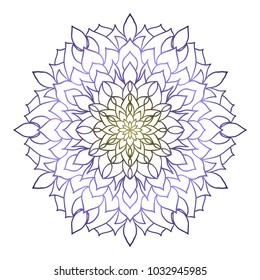 floral mandala, decorative ornament. design for print fabric, tatto. vector