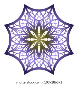 floral mandala, decorative ornament. design for print fabric, tatto. vector