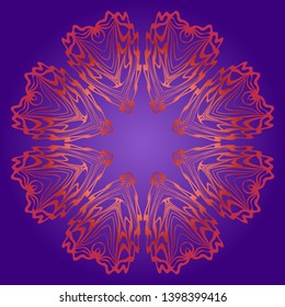 Floral mandala decorative ornament. Vector illustration. Holiday decoration.