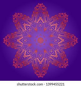 Floral mandala decorative ornament. Vector illustration. Holiday decoration.