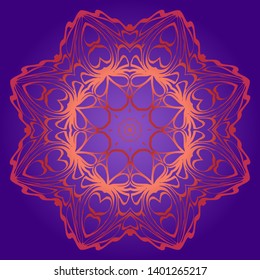 Floral mandala decorative ornament. Vector illustration. Holiday decoration.