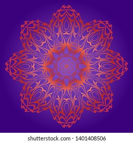 Floral mandala decorative ornament. Vector illustration. Holiday decoration.