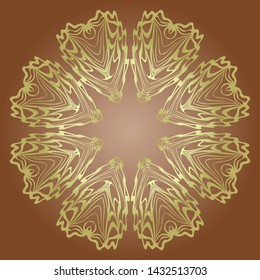 Floral mandala decorative ornament. Vector illustration. Holiday decoration.
