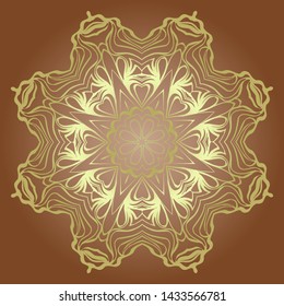 Floral mandala decorative ornament. Vector illustration. Holiday decoration.