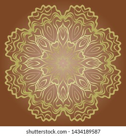 Floral mandala decorative ornament. Vector illustration. Holiday decoration.