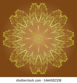 Floral mandala decorative ornament. Vector illustration. Holiday decoration.