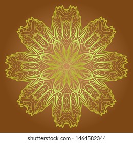 Floral mandala decorative ornament. Vector illustration. Holiday decoration.
