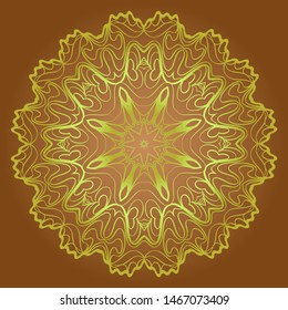 Floral mandala decorative ornament. Vector illustration. Holiday decoration.