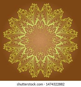 Floral mandala decorative ornament. Vector illustration. Holiday decoration.
