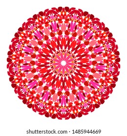 Floral mandala design - abstract circular vector graphic design