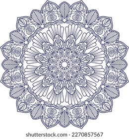 Floral mandala design for adult coloring books, decorations, backgrounds, banners etc.