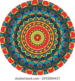 Floral Mandala Design Featuring Symmetry patterns