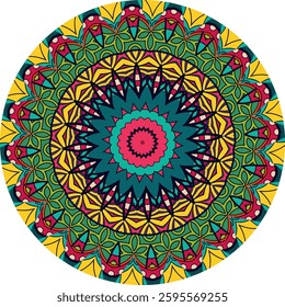 Floral Mandala Design Featuring Symmetry patterns