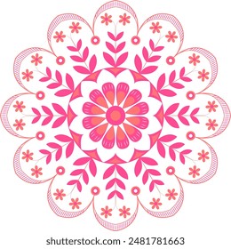 Diseño de mandala floral. Ornamento oriental ilustración de la naturaleza.