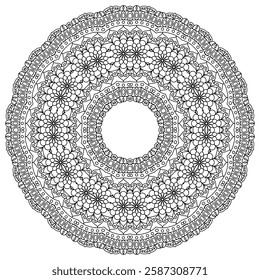 Floral Mandala Design for Stress-Free Coloring Pages