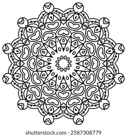 Floral Mandala Design for Stress-Free Coloring Pages