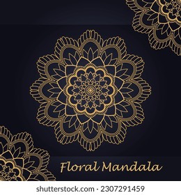 Floral Mandala Design Template SVG, Ai, EPS, PDF, JPG, PNG Datei