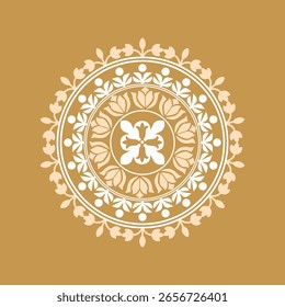 Vector floral del diseño del mandala, floral simétrico